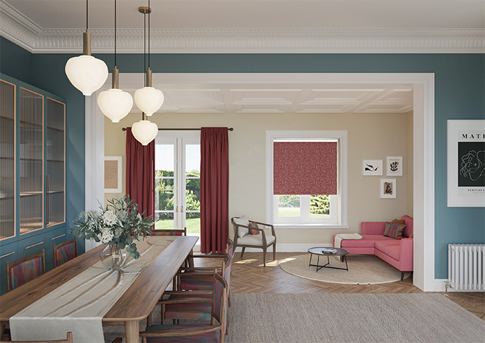 Leopard Luxe, Cherry Red - Roller Blind - Image 8